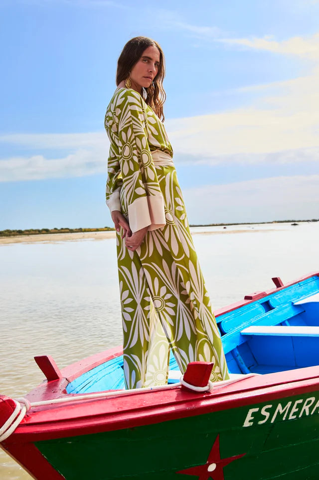 PETRONILA - KIMONO ESTAMPADO CON LAZADA