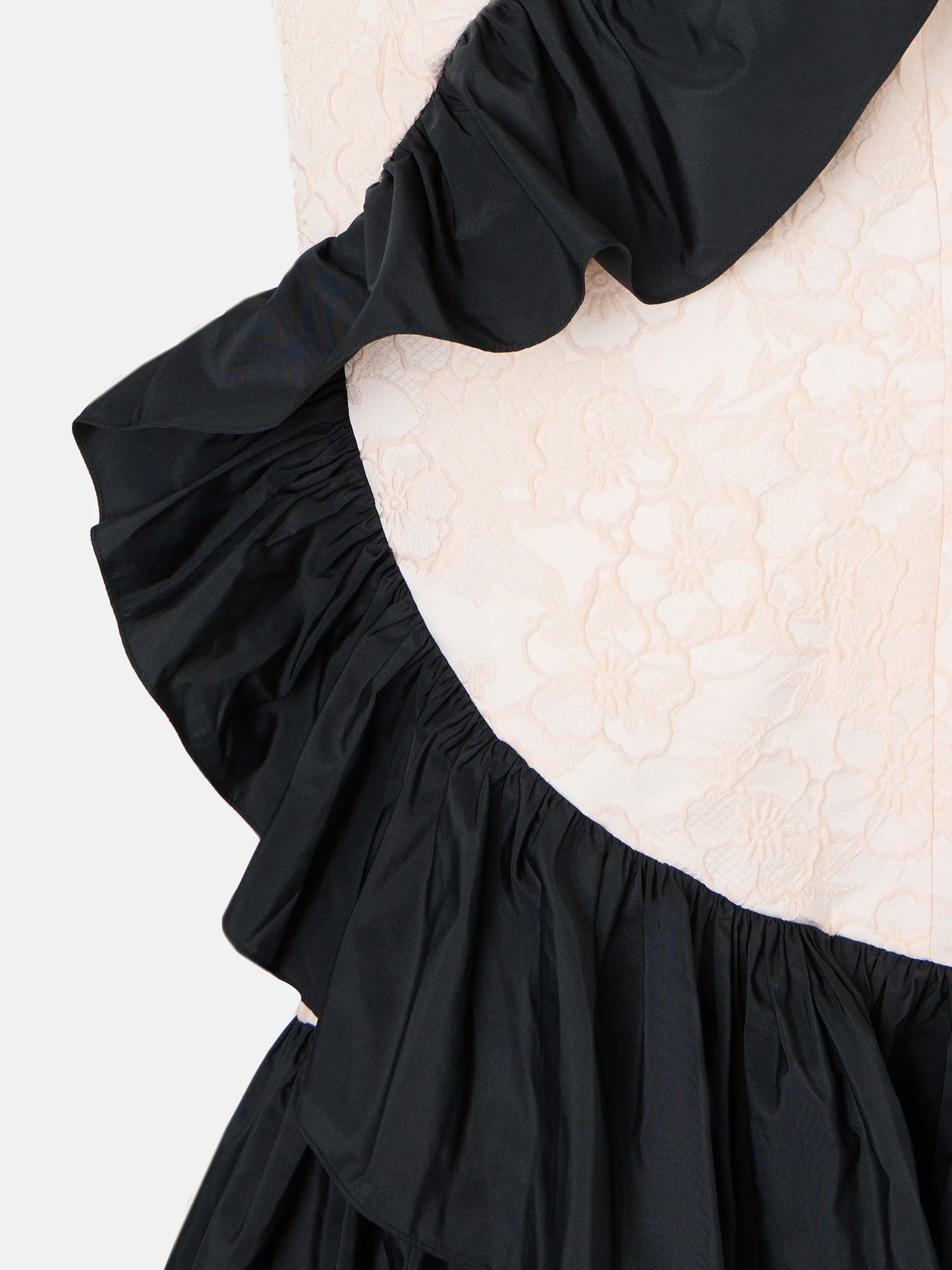 ASSUNTA - VESTIDO BICOLOR CON VOLANTES