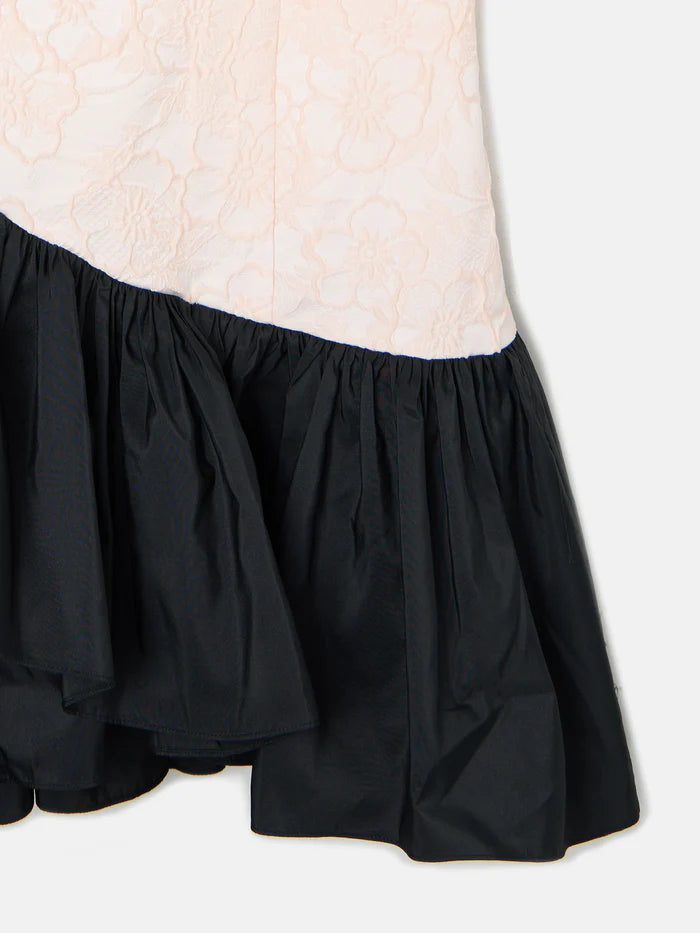 ASSUNTA - VESTIDO BICOLOR CON VOLANTES