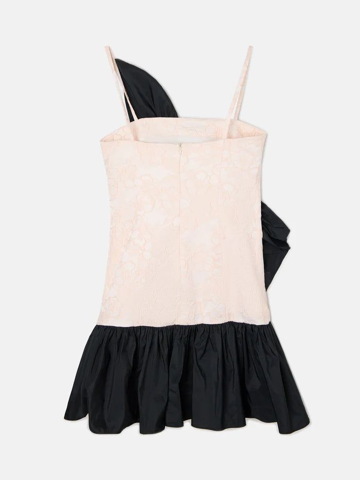 ASSUNTA - VESTIDO BICOLOR CON VOLANTES