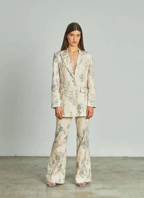 ESTHER - CONJUNTO BORDADO DE BLAZER Y PANTALÓN