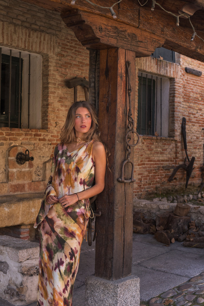 DEYANIRA - VESTIDO LARGO CON ESTAMPADO