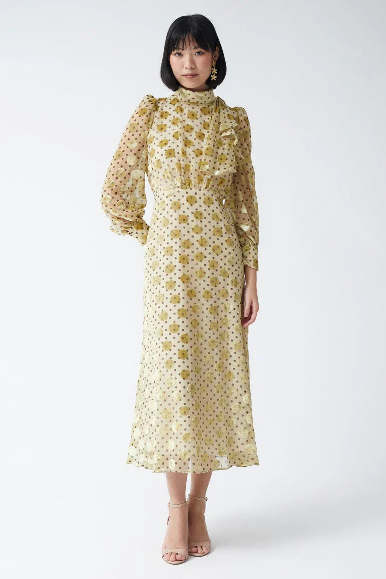 LIDIA - VESTIDO MIDI CON ESTAMPADO