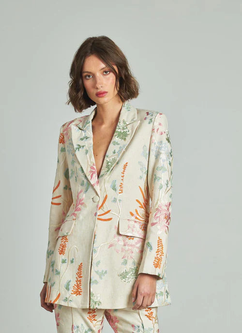ESTHER - CONJUNTO BORDADO DE BLAZER Y PANTALÓN