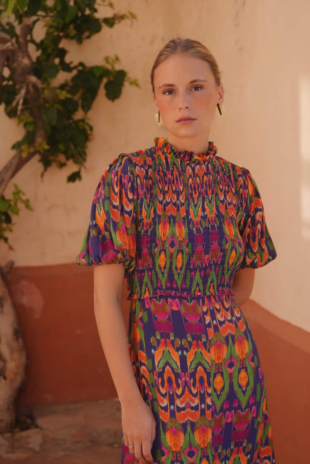 ELEONORA - VESTIDO CON MANGA ABULLONADA