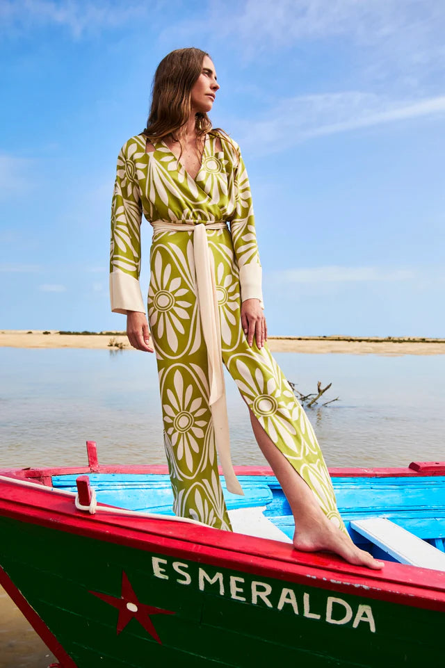 PETRONILA - KIMONO ESTAMPADO CON LAZADA