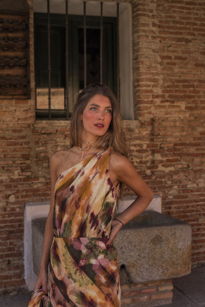 DEYANIRA - VESTIDO LARGO CON ESTAMPADO
