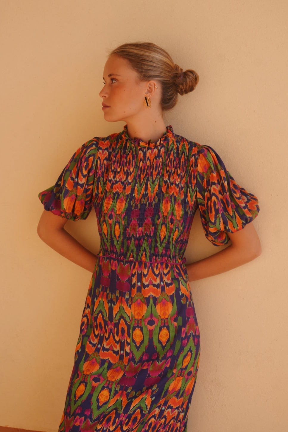 ELEONORA - VESTIDO CON MANGA ABULLONADA