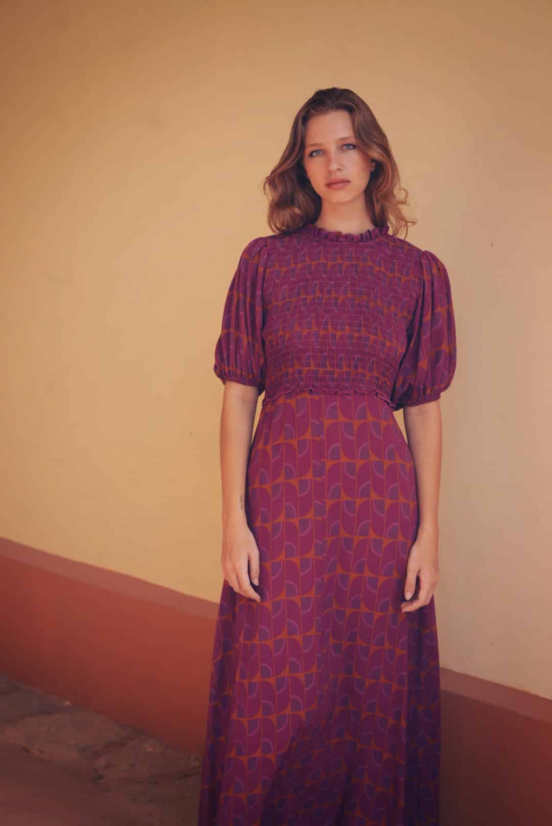 ELEONORA - VESTIDO CON MANGA ABULLONADA
