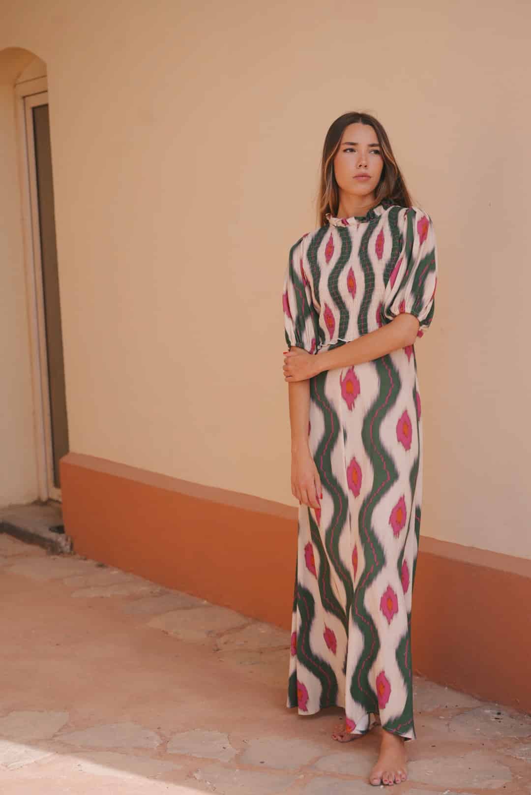 ELEONORA - VESTIDO CON MANGA ABULLONADA