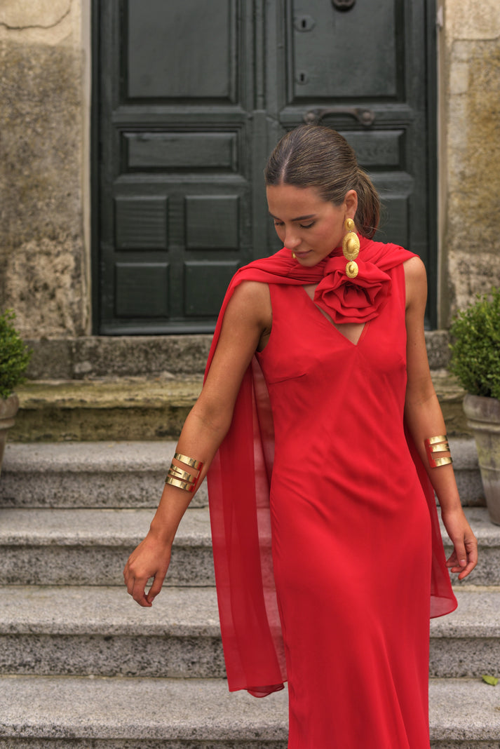 ANGELA - VESTIDO CON CAPITA MULTIPOSICIÓN
