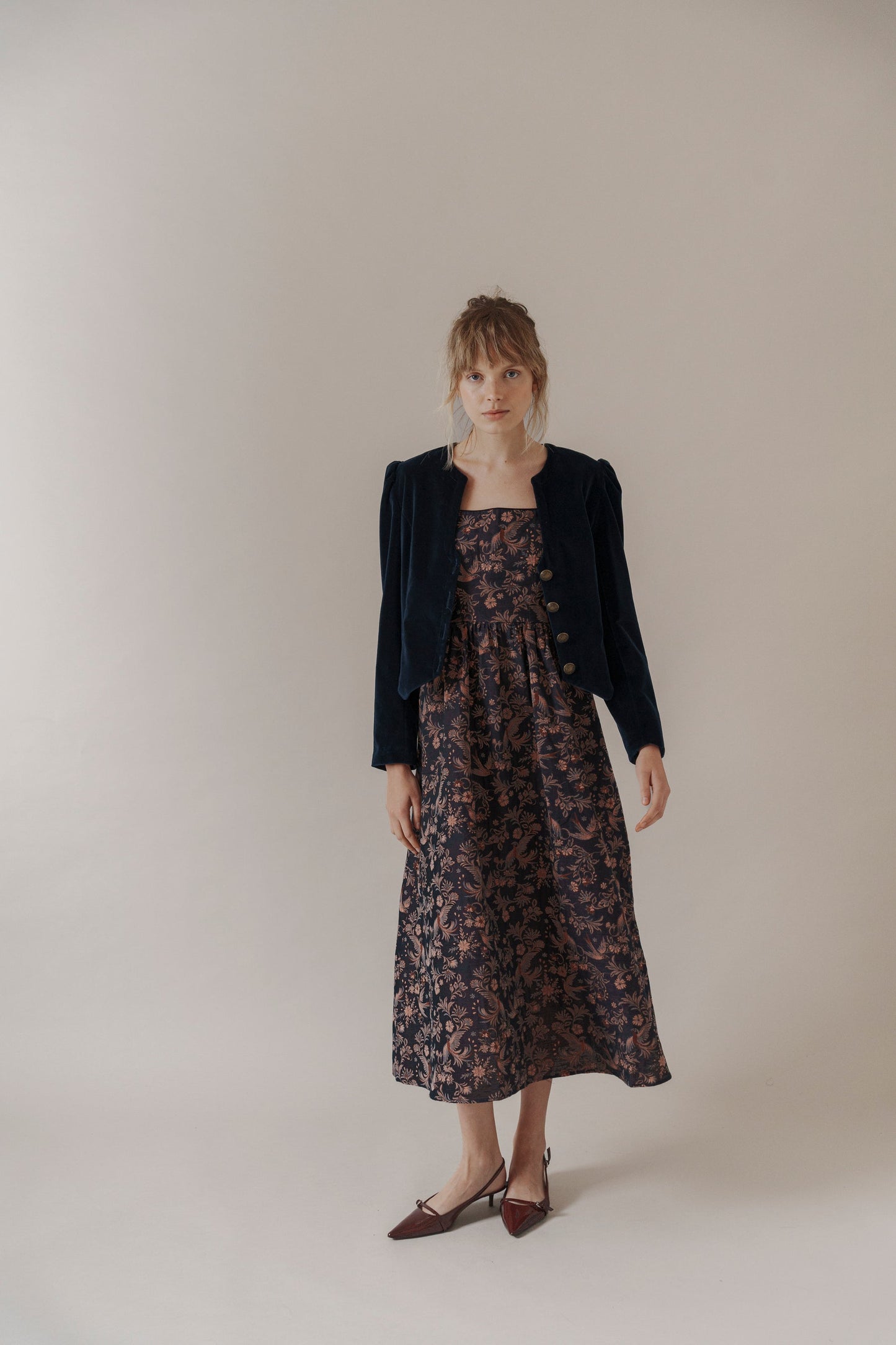 MAYKA - VESTIDO MIDI ESTAMPADO