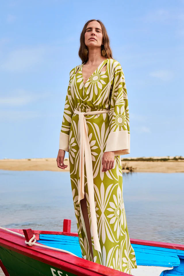 PETRONILA - KIMONO ESTAMPADO CON LAZADA