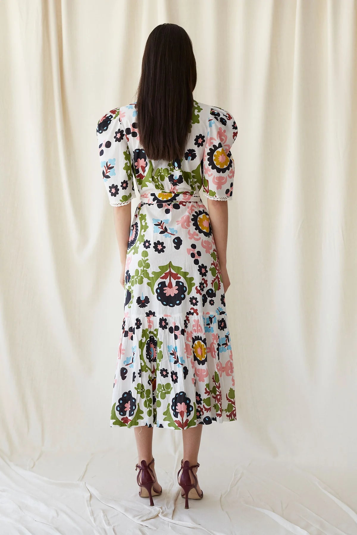 GEMA - VESTIDO MIDI DE ESTAMPADO FLORAL