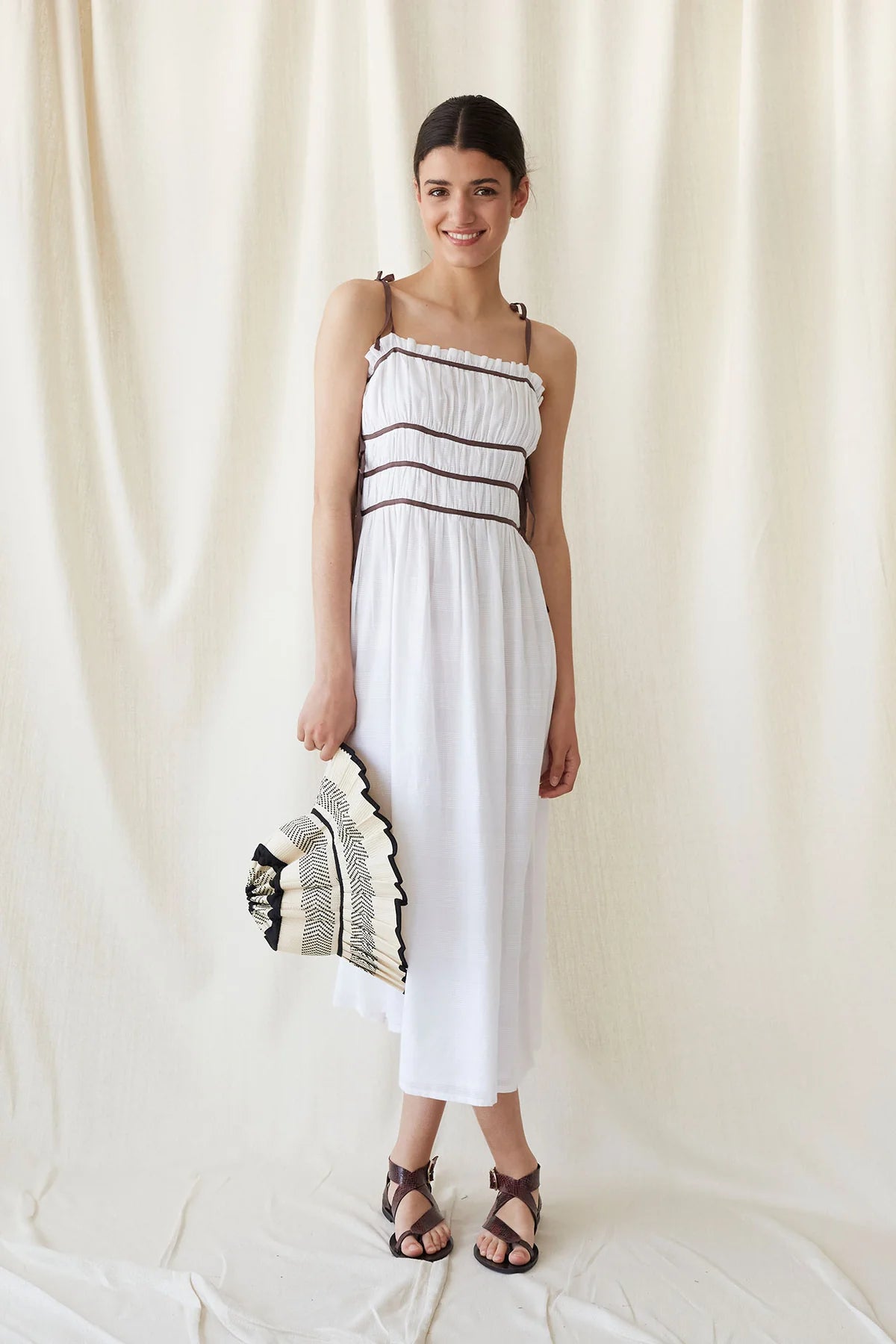 EDUBIGES - VESTIDO LARGO CON LAZOS AJUSTABLES