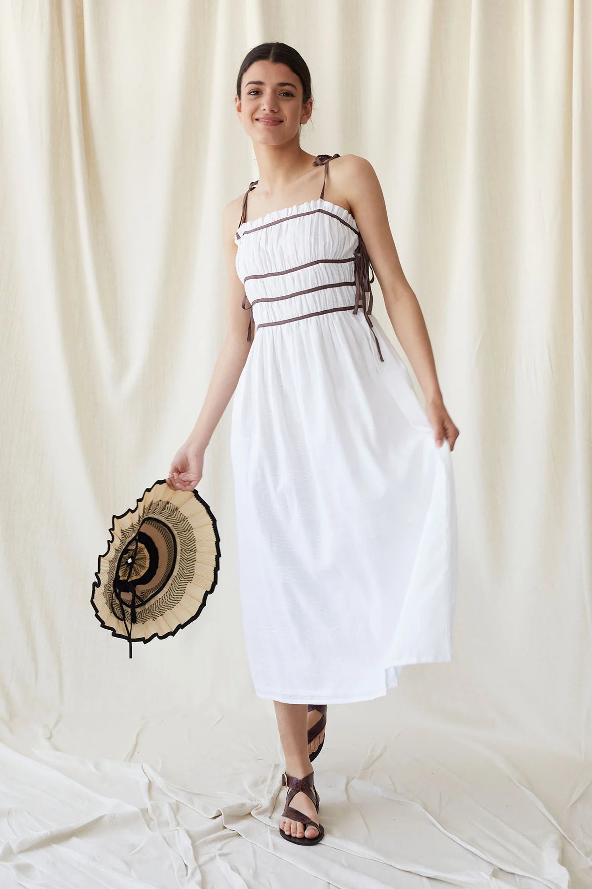EDUBIGES - VESTIDO LARGO CON LAZOS AJUSTABLES