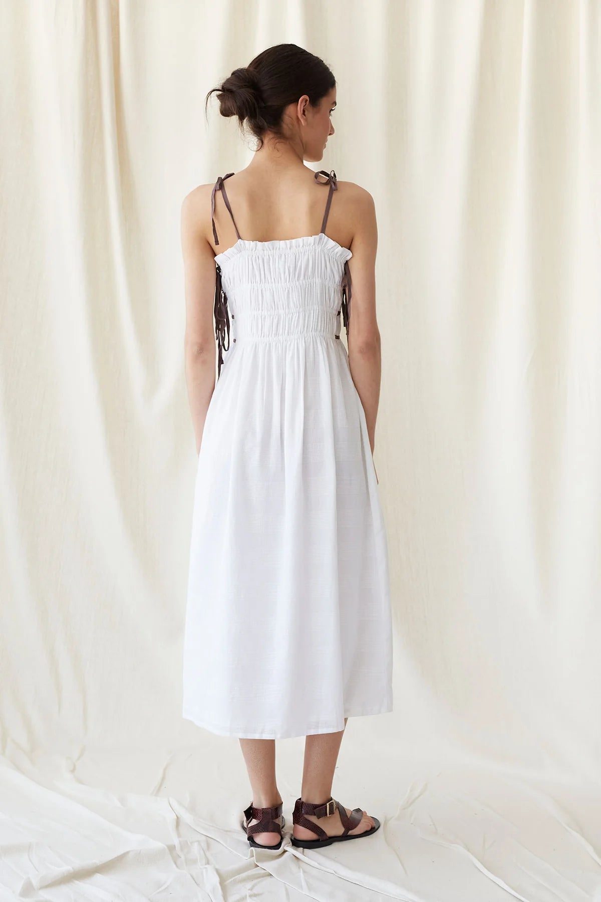 EDUBIGES - VESTIDO LARGO CON LAZOS AJUSTABLES