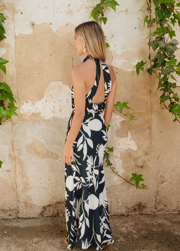 LILI - VESTIDO HALTER ESTAMPADO FLORAL