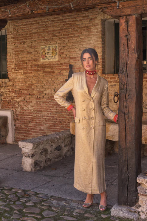 MILEY - VESTIDO CRUZADO DE LINO