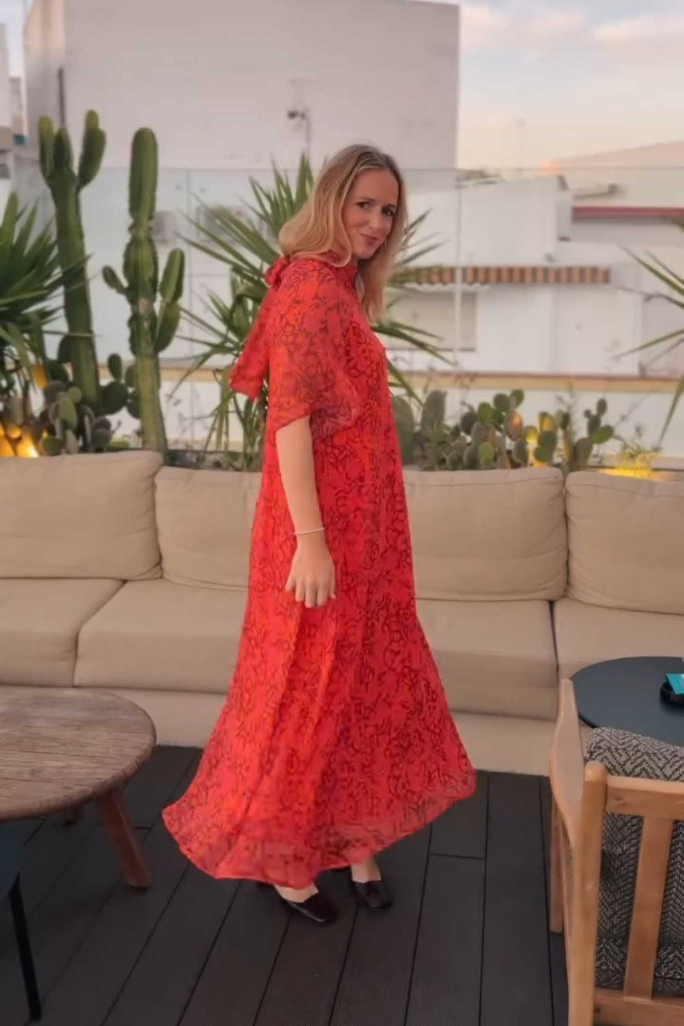 ASTRID - VESTIDO MIDI CON ESTAMPADO
