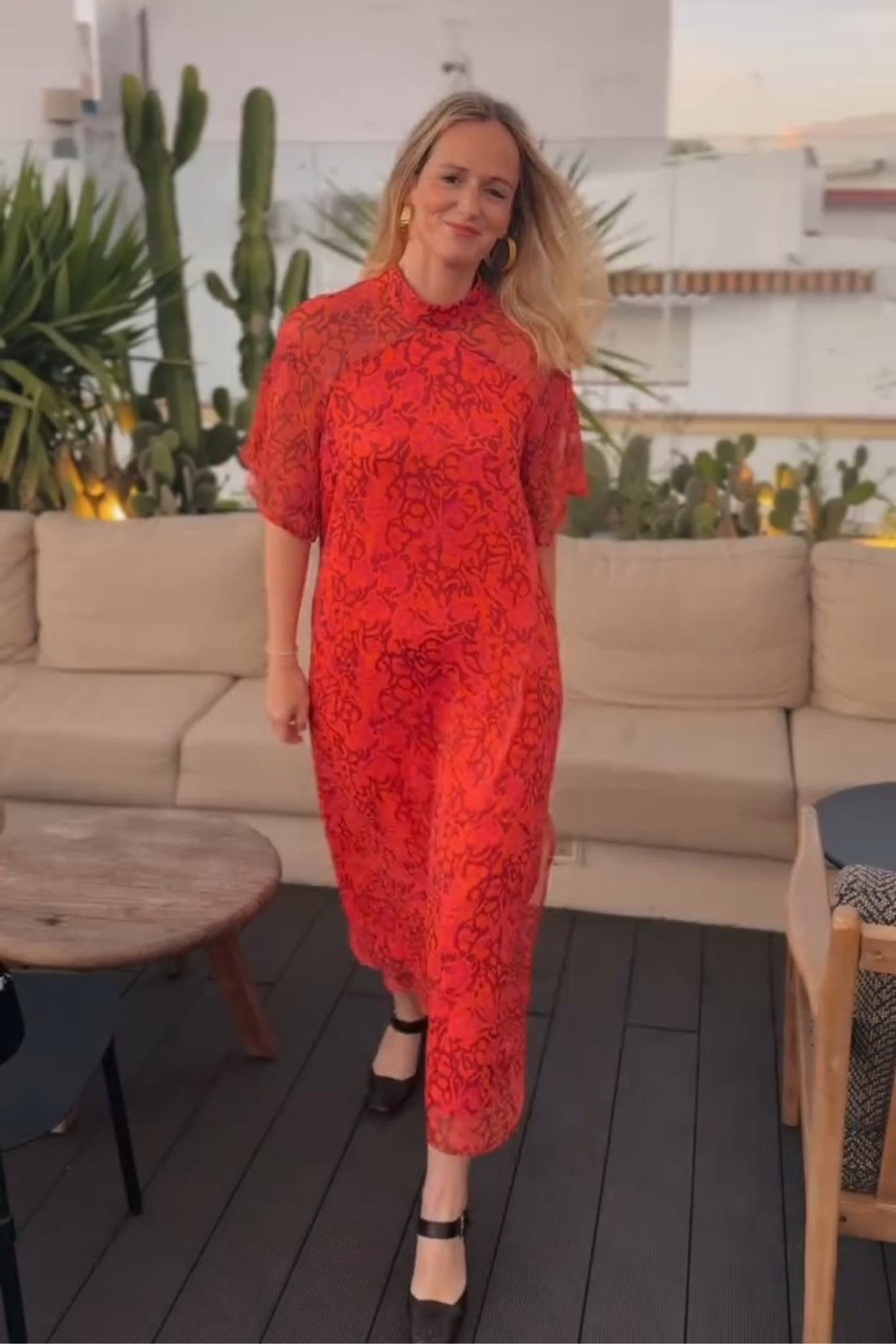 ASTRID - VESTIDO MIDI CON ESTAMPADO
