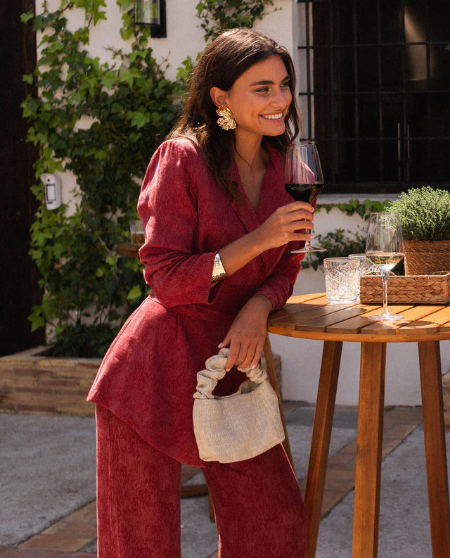 MODESTA - CONJUNTO DE BLAZER Y PANTALÓN EN JACQUARD