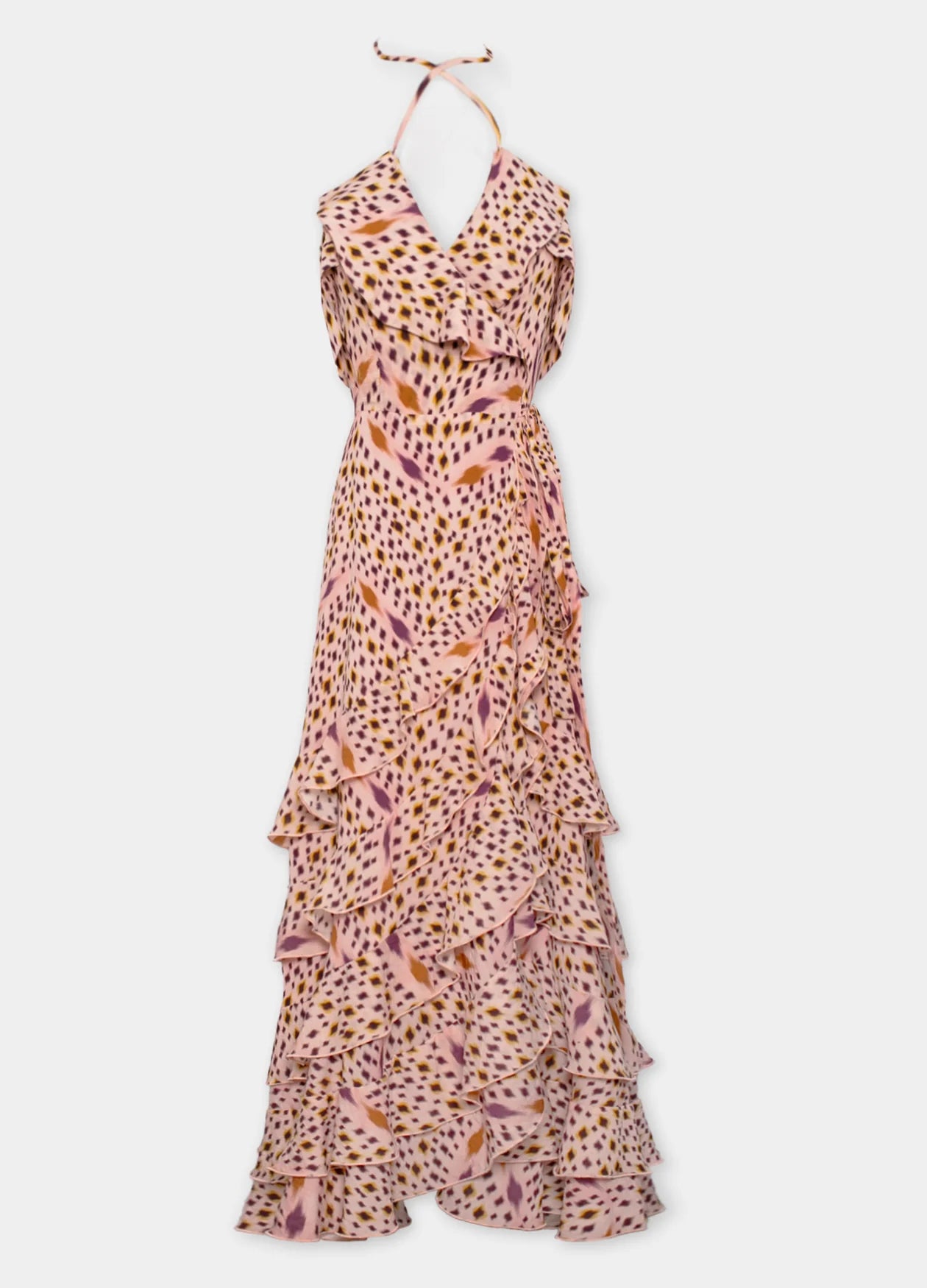 DIONISIA - VESTIDO CON TIRANTES Y VOLANTES