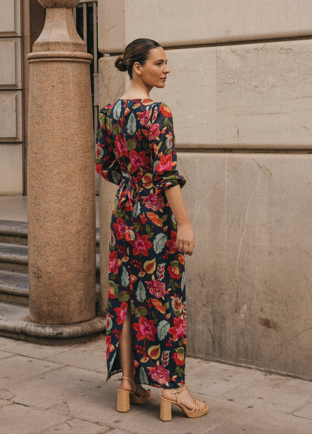 OLGA - VESTIDO MIDI ESTAMPADO