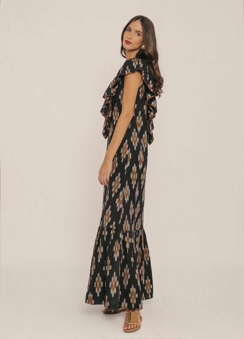 DAMARIS - VESTIDO MIDI CON ESTAMPADO