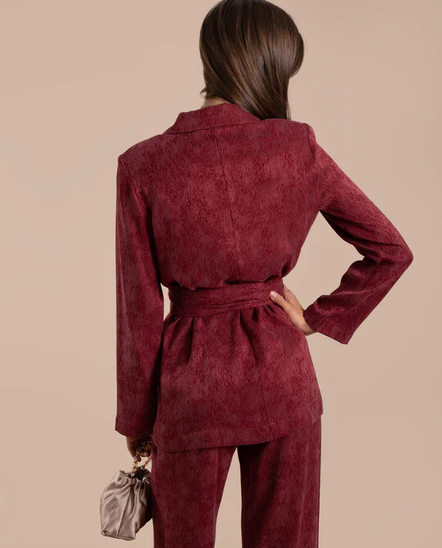 MODESTA - CONJUNTO DE BLAZER Y PANTALÓN EN JACQUARD