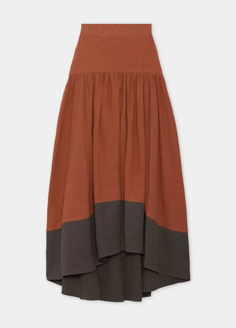 SAMARA - CONJUNTO DE TOP Y FALDA LARGA BICOLOR