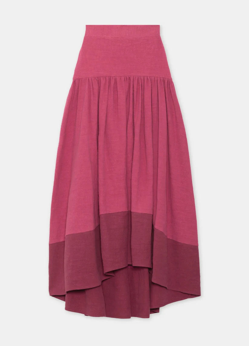 SAMARA - CONJUNTO DE TOP Y FALDA LARGA BICOLOR