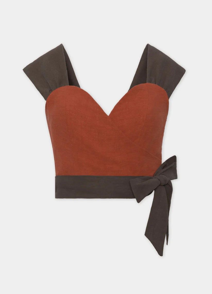 SAMARA - CONJUNTO DE TOP Y FALDA LARGA BICOLOR