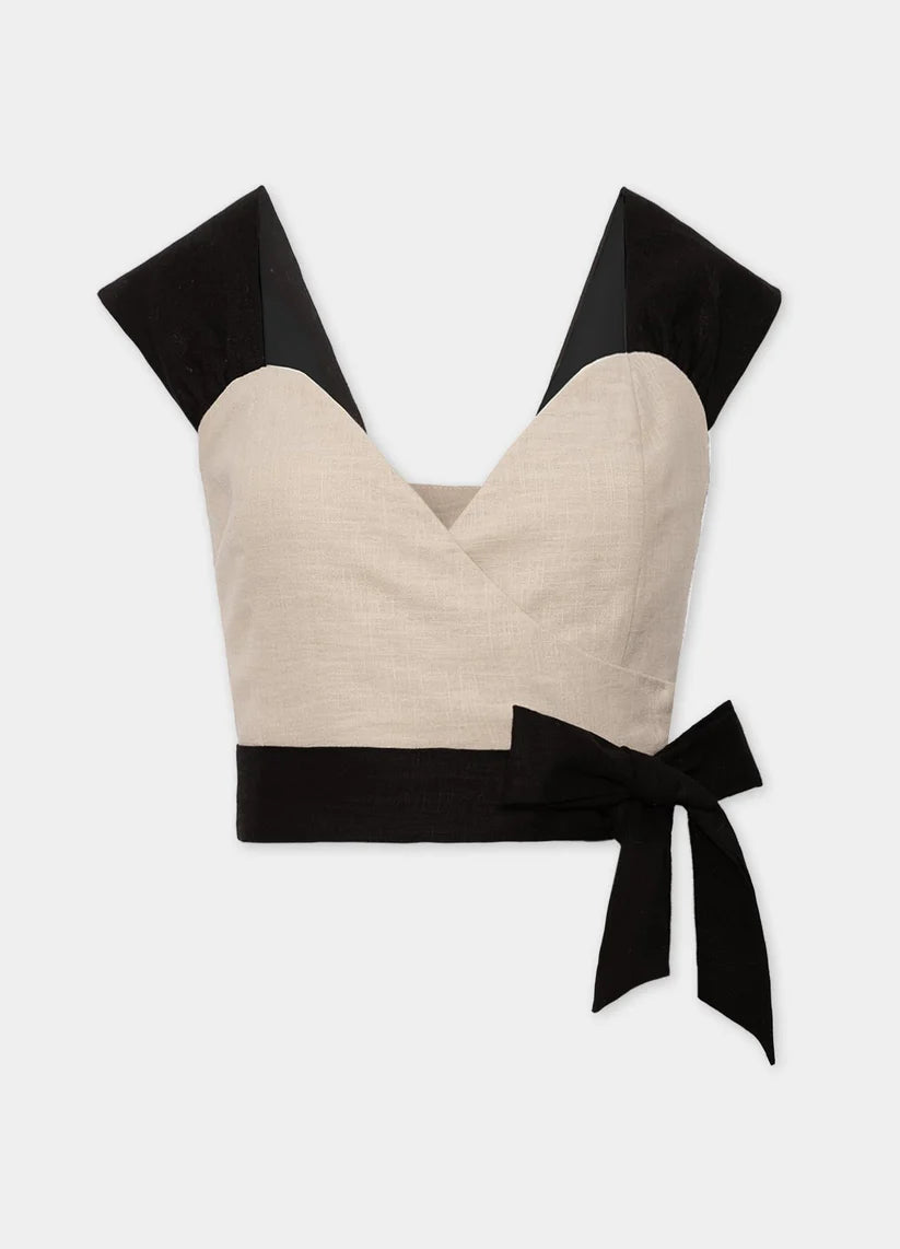 SAMARA - CONJUNTO DE TOP Y FALDA LARGA BICOLOR