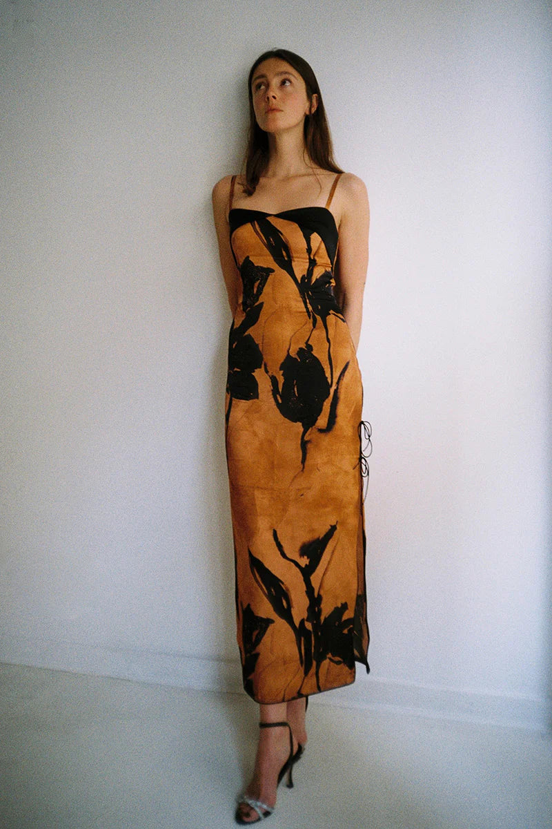 MAGDA - VESTIDO MIDI CON ESTAMPADO