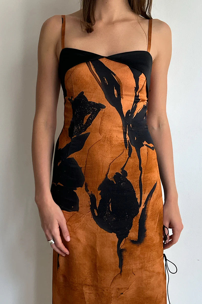 MAGDA - VESTIDO MIDI CON ESTAMPADO
