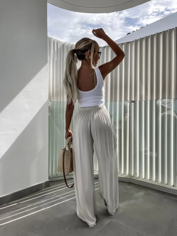 LINA - PANTALÓN HOLGADO DE VISCOSA