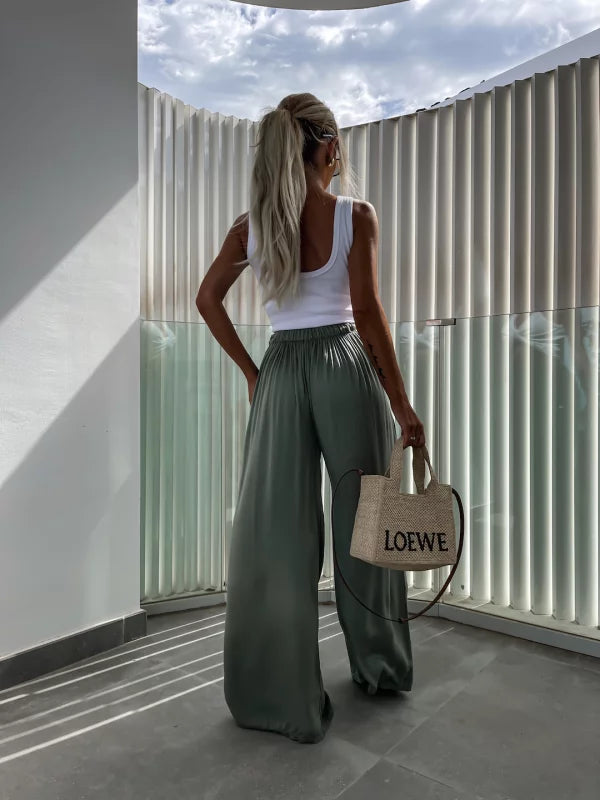 LINA - PANTALÓN HOLGADO DE VISCOSA