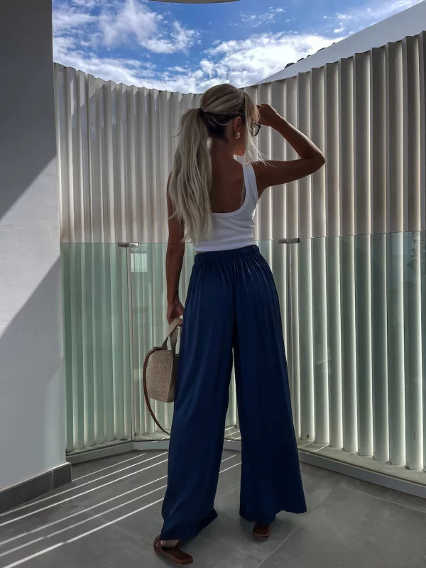 LINA - PANTALÓN HOLGADO DE VISCOSA