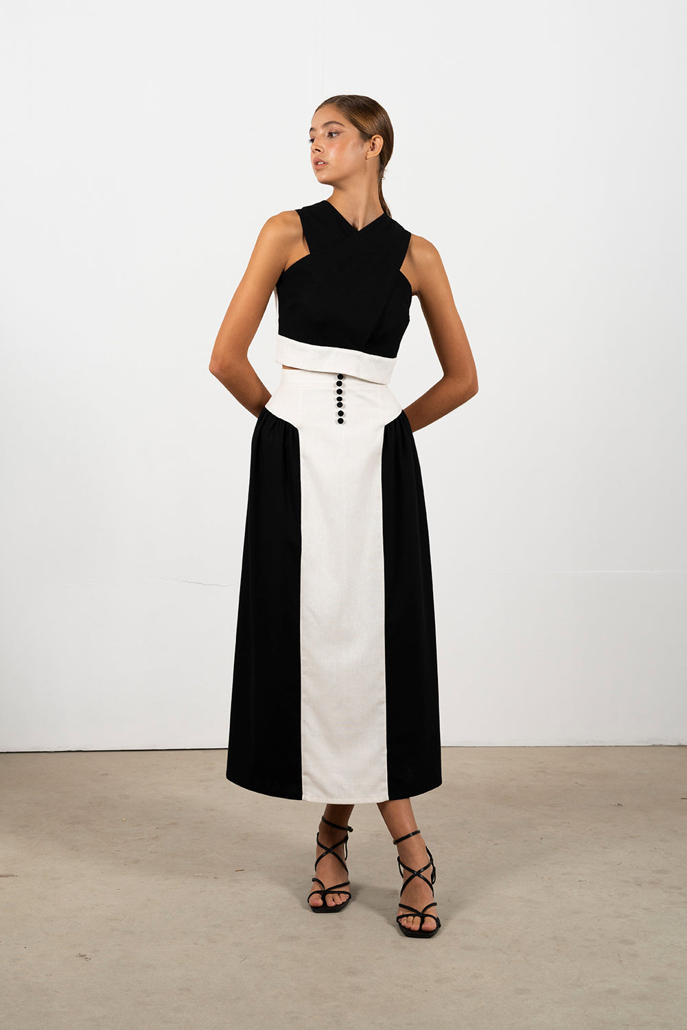 LYDIA - CONJUNTO TOP Y FALDA