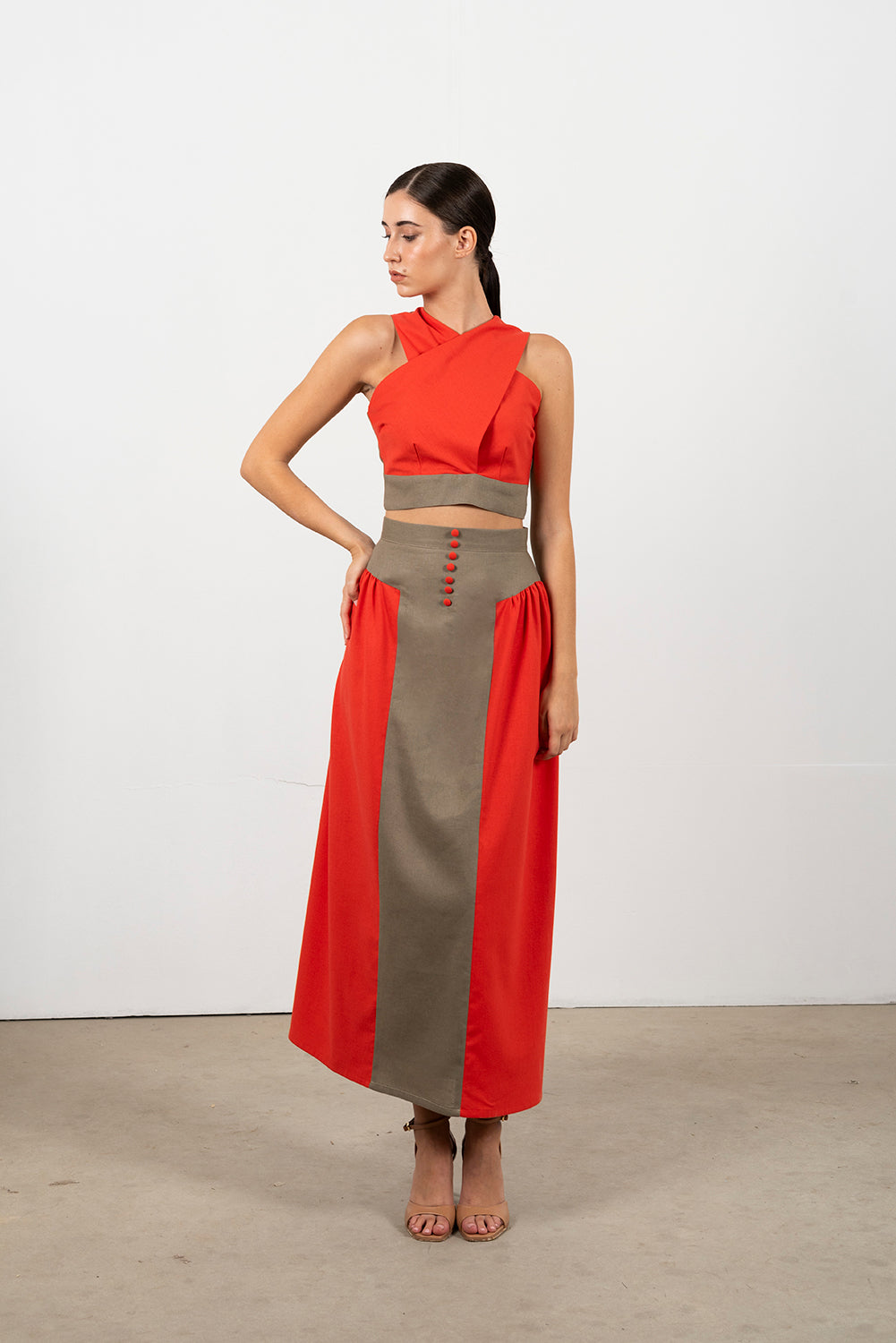 LYDIA - CONJUNTO TOP Y FALDA