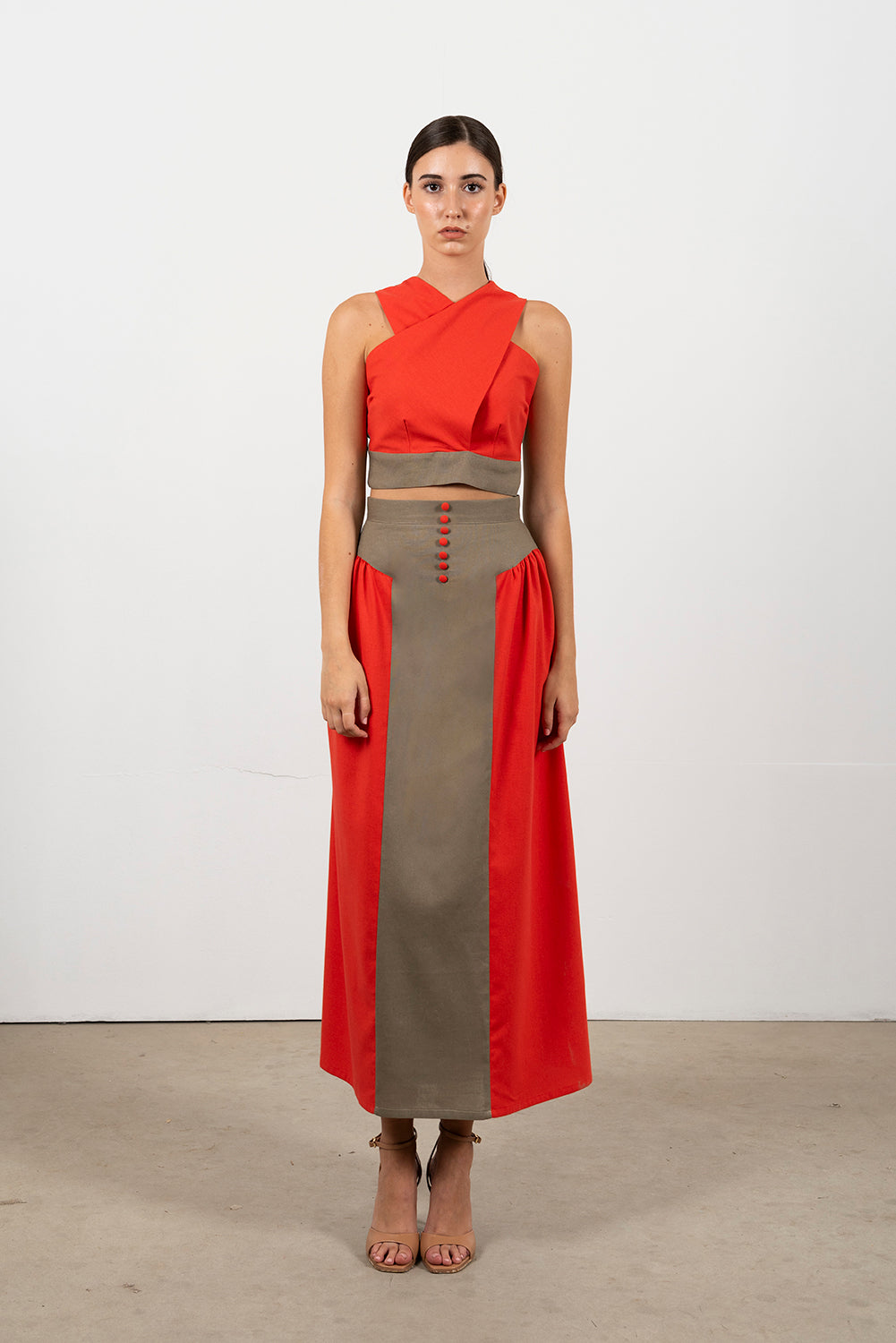 LYDIA - CONJUNTO TOP Y FALDA