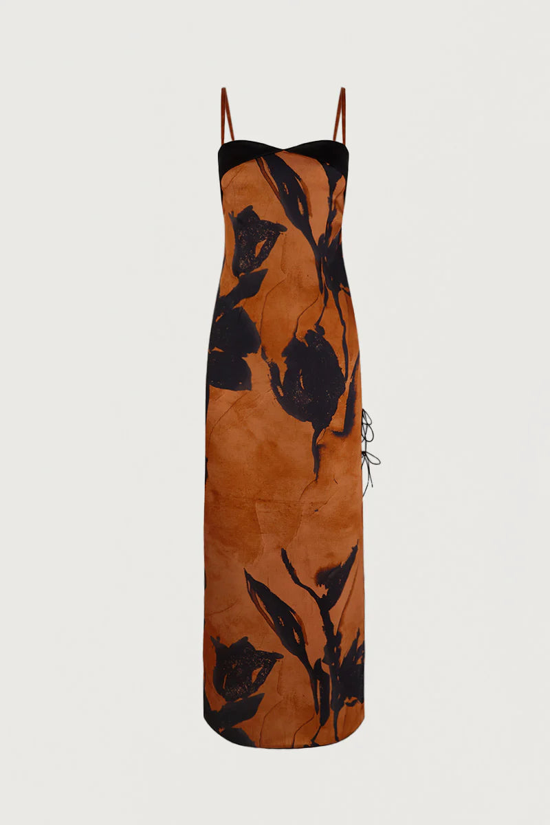 MAGDA - VESTIDO MIDI CON ESTAMPADO