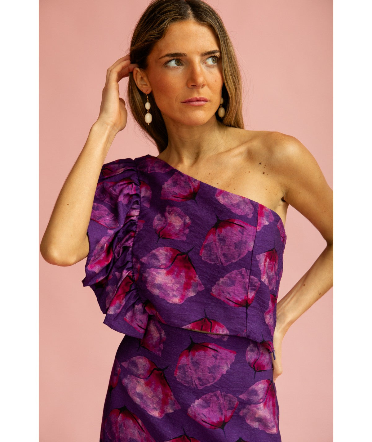 CARLINA - CONJUNTO ASIMÉTRICO CON ESTAMPADO FLORAL