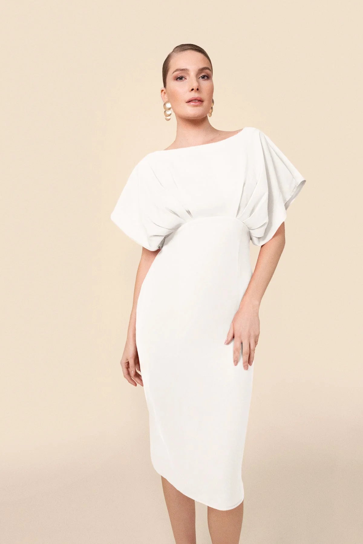 CAROL - VESTIDO MIDI CON MANGAS