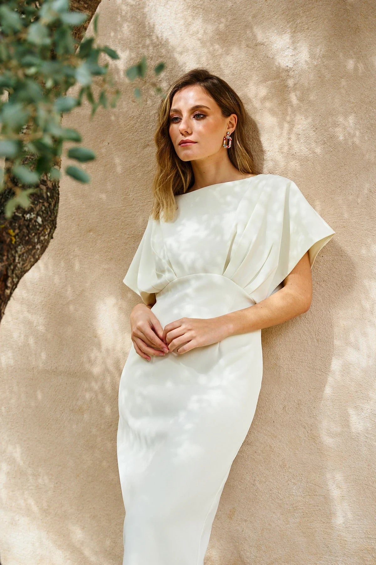CAROL - VESTIDO MIDI CON MANGAS