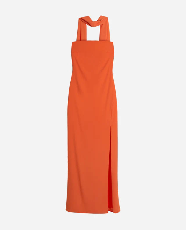 PIEDAD - VESTIDO MIDI CON FOULARD A JUEGO