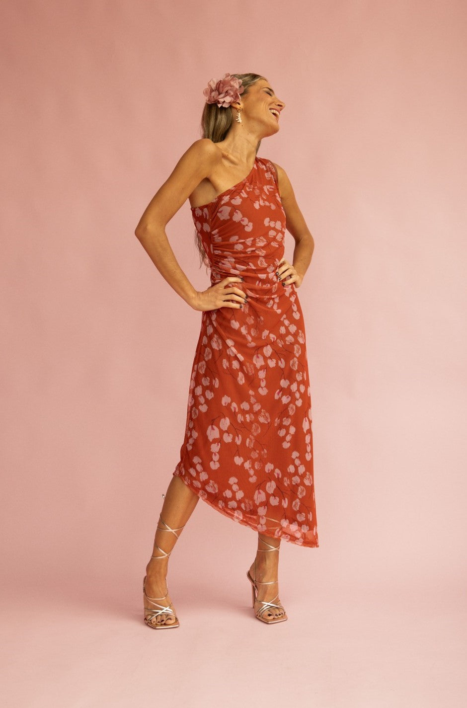 AMARANTA - VESTIDO ASIMÉTRICO ESTAMPADO