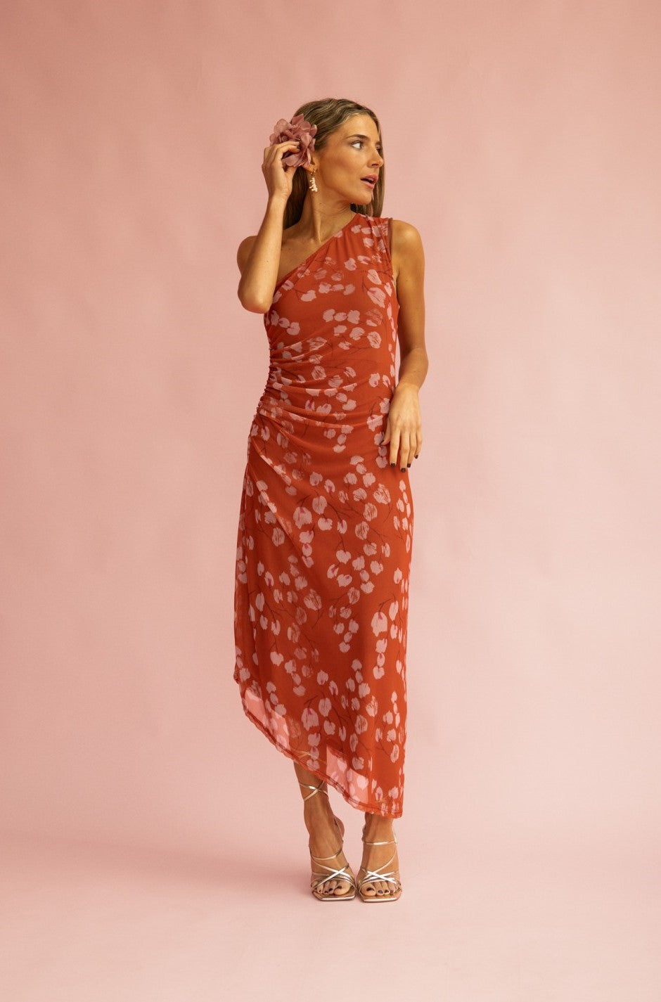 AMARANTA - VESTIDO ASIMÉTRICO ESTAMPADO