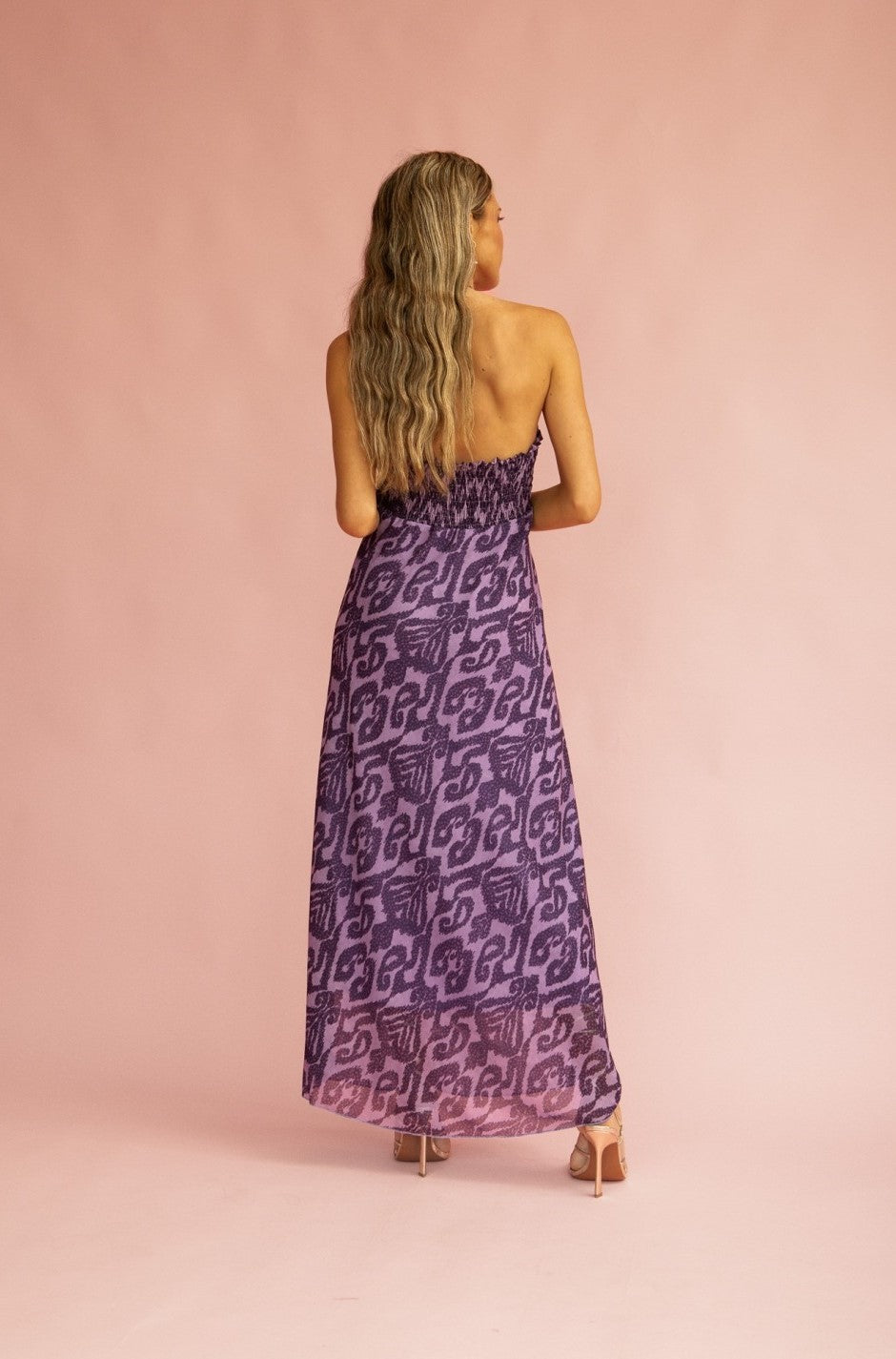 PATY - VESTIDO LARGO HALTER ESTAMPADO